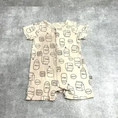 ミルクビスケットプリントロンパース