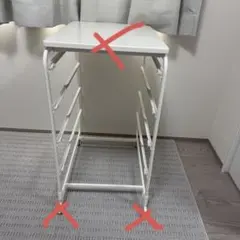 【廃盤品】 IKEA アルゴート　天板あり　ラック3段　キャスター付き　スッキリ IKEA - 廃番【開封済み未使用品】IKEA ALGOT アルゴート キャスターの