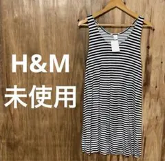 H&M ボーダー柄 タンクトップ　キャミワンピのサムネイル
