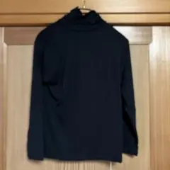 新品未使用　ブラックフリルネック長袖トップス　LLサイズ