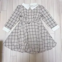 evelyn チェック柄Aラインワンピース
