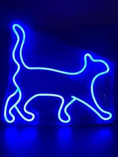 【新品】ネオンサイン『ネコ(歩く)』LEDライトのサムネイル