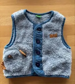 【美品】ラグマート　ベビーベスト 80cm 青色