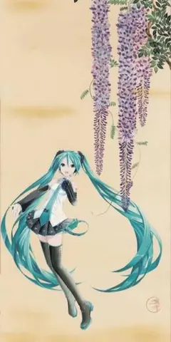 初音ミク 着物姿 手ぬぐい 琳派 初音ミク× 藤 - メルカリ