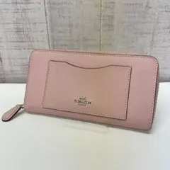 COACH 長財布 ピンク レザー