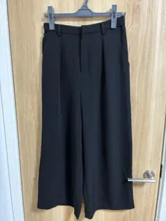 ユニクロ　ワイドパンツ　M ブラック