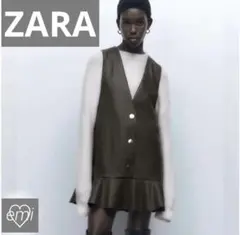 ZARA ミニワンピース フェイクレザー Sサイズ
