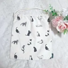TEMBEA DRAWSTRING BAG 猫柄　巾着　Cat 　ポシェットのサムネイル