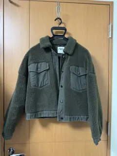 ZARAオリーブグリーン ボアジャケット