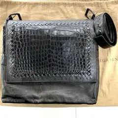 新品160万 ボッテガ　イントレ　クロコダイル　メッセンジャー　ショルダーバッグ