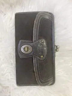 Coach ダークブラウン 長財布　コーチ