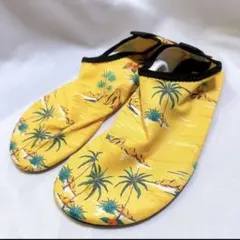 ☻アロハ風 マリンシューズ 男女兼用 ウォーターシューズ 軽量 24cm 海