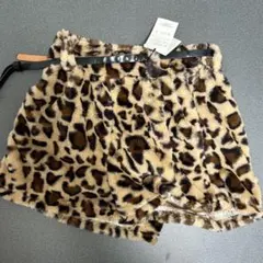 【新品未使用タグ付き】ヒョウ柄　キュロット　レディース　ベルト付き　Lサイズ