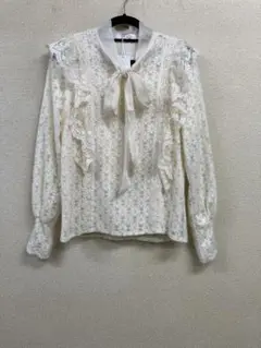 【新品】UTvales 総レースフリルボウタイブラウス