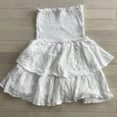 SHEIN チューブトップワンピース　ホワイトのサムネイル