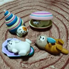 コンコンブル　はまぐり猫　ねこラッコ　カキ猫　ヤドカリ猫　夏　まとめ売り