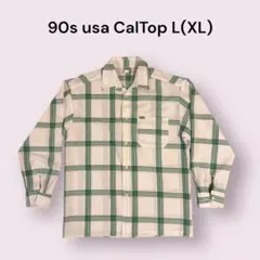 【超美品】90s CalTop USA製 カルトップ チェックシャツ XL相当