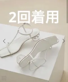 ADAM ET ROPE クリアボールヒールサンダルホワイト24cmのサムネイル