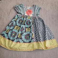 キッズ 半袖ワンピース 120cm 花柄
