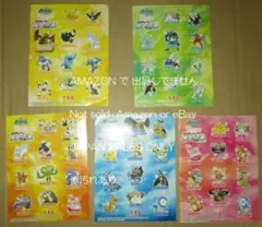 傷有　ポケモン 丸美屋 シール ギラティナと氷空の花束シェイミ 5枚