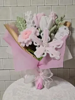 モールフラワー花束　ピンク系　枯れない花