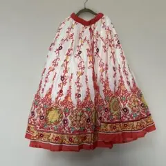 As know as アズノウアズ　刺繍入りフレアスカート インド　綿　Fのサムネイル