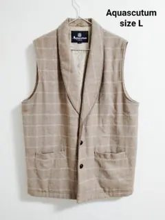 Aquascutum アクアスキュータム カシミヤ混 ベスト Lサイズ