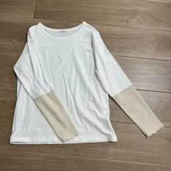 studio CLIP 長袖カットソー ホワイト ベージュ