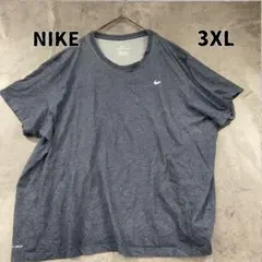 ナイキ ネイビー Ｔシャツ ２ＸＬ 半袖 刺繍ロゴ ドライフィット【9714】