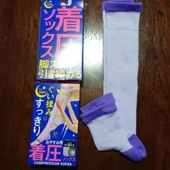 日本レッグニット卸商協同組合 おやすみ用着圧ソックス つま先オープンタイプ