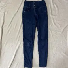 ハイウエストスキニー デニム