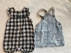 H&M ベビー服　デニムジャンバースカート