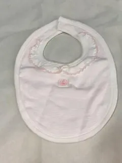 プチバトー　ベビー スタイ よだれかけ　ピンク系　ストライプ