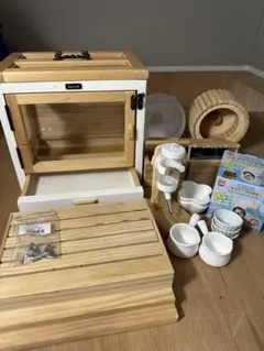 ハムスター 小動物 ケージ ハンドメイド 三角屋根 木製 - メルカリ