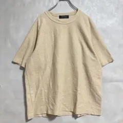 ナノユニバース Tシャツカットソー 半袖 リブ クルーネック 無地 トップス Lのサムネイル