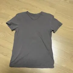 THREE DOTS 茶系　Vネック Tシャツ M 米国製のサムネイル
