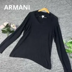 ARMANI アルマーニ　50 ロンT Ｖネック　ブラック　長袖のサムネイル