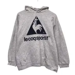 90s ルコックスポルティフ　ビンテージスウェットパーカー　デカロゴ USA製