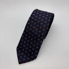 【美品】EMPORIO ARMANI ネクタイ　ネイビー系 総柄 ♠︎