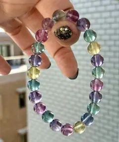 高品質✨高透明度❗️カナダ産キャンディフローライト　ブレスレット