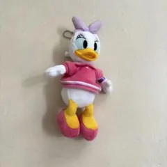 ディズニー　ぬいぐるみキーホルダー　デイジー