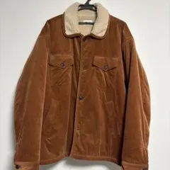 ヘビーコーデュロイ裏ボアランチコート EMMA CLOTHES キャメル L