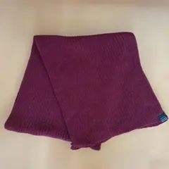 ［値下げ］チクチクしない綿100% ニットマフラー　エンジ　レディース