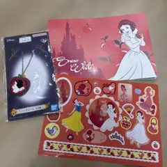ディズニープリンセス　白雪姫　一番くじ　ラバーチャーム　シール&カード