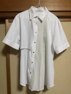 HARE アシメプリーツシャツ　半袖　ホワイトのサムネイル