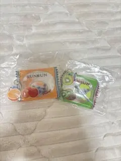 パペットスンスン シャカシャカ キャンディチャーム オレンジ、キウイ