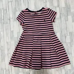 ラルフローレン　ワンピース　夏服　かわいい　ボーダー　ピンク　70 女の子