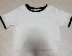 WEGO リンガーTシャツ ホワイト×ブラック Mサイズ