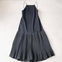 HeRIN.CYE ヘリンドットサイ プリーツキャミワンピース ブラック