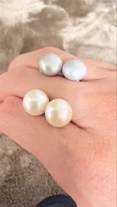 パール スタッドピアス 両耳用